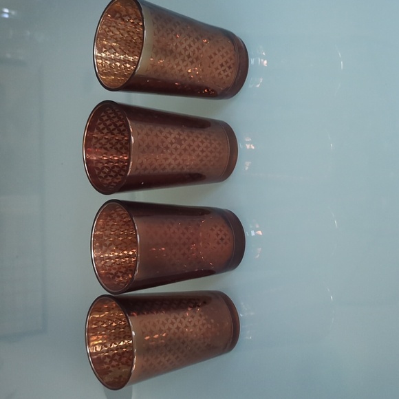 Radiant Mid-Century Modern Atomic Mercury Glass Starburst Pattern – Set of 4 - Picture 7 of 12